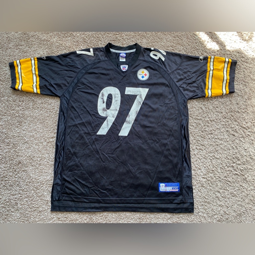 Vintage Reebok Pittsburgh Steelers Kendrell Bell #97‎ NFL Jersey Men’s Size 2XL